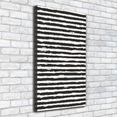 Foto auf leinwand vertikales Schwarz-weiße Streifen