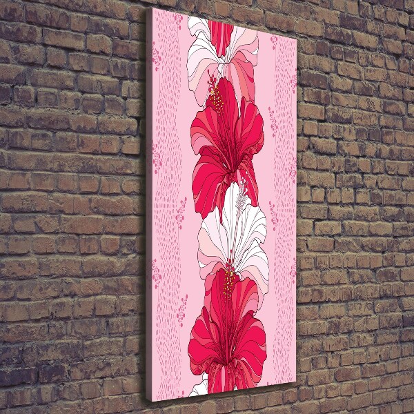 Wandbild vertikales Hibiskus