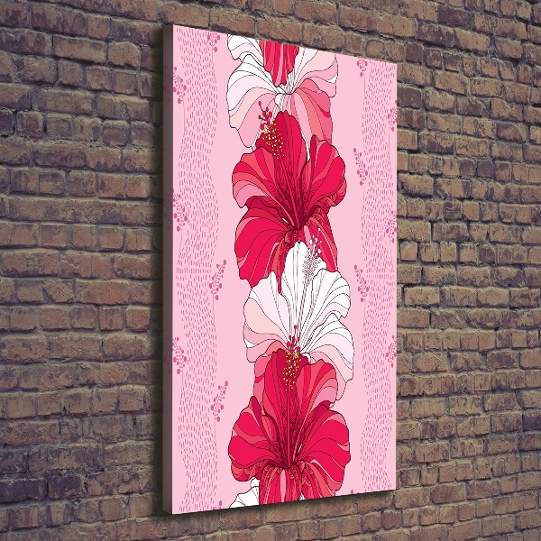 Wandbild vertikales Hibiskus
