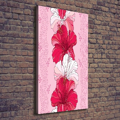 Wandbild vertikales Hibiskus