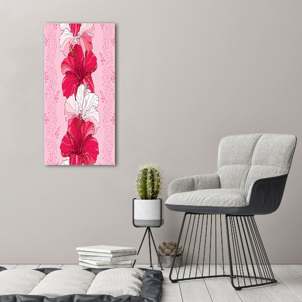Wandbild vertikales Hibiskus
