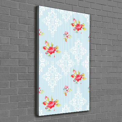 Foto leinwand vertikales Rosen