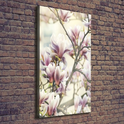 Foto auf leinwand vertikales Magnolie