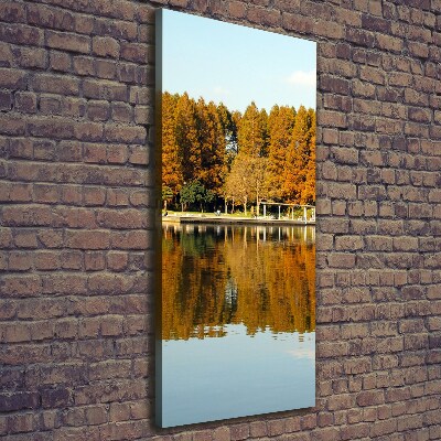 Foto leinwand vertikales Park im Herbst