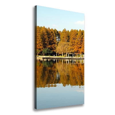 Foto leinwand vertikales Park im Herbst