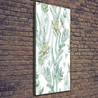 Foto auf leinwand vertikales Blumenmuster