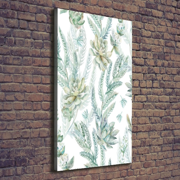 Foto auf leinwand vertikales Blumenmuster