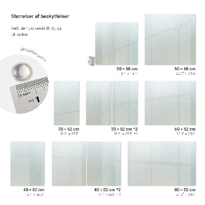 Herdabdeckplatte Doppelt halbtransparent