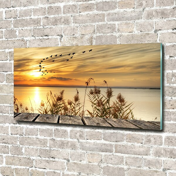 Bild auf glas Pier am See