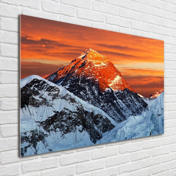 Foto glasbild Everest-Gipfel