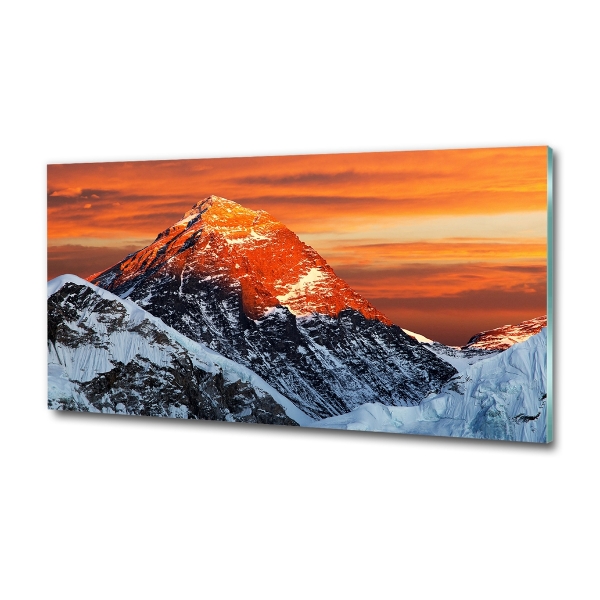 Foto glasbild Everest-Gipfel