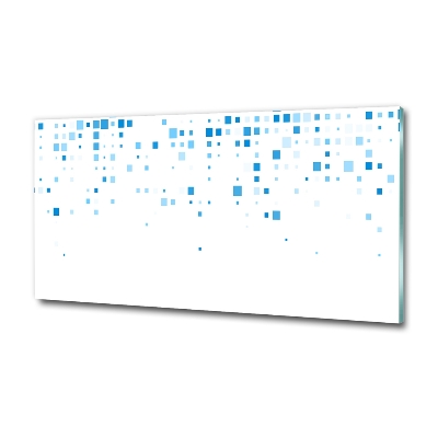 Foto glasbild Blaue Quadrate