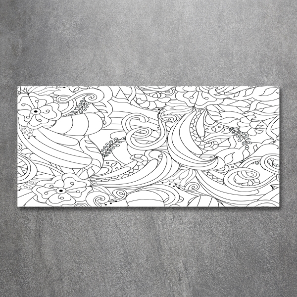 Foto glasbild Ornamente