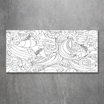 Foto glasbild Ornamente