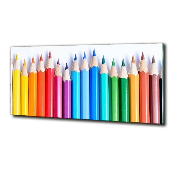 Glasbild Buntstifte