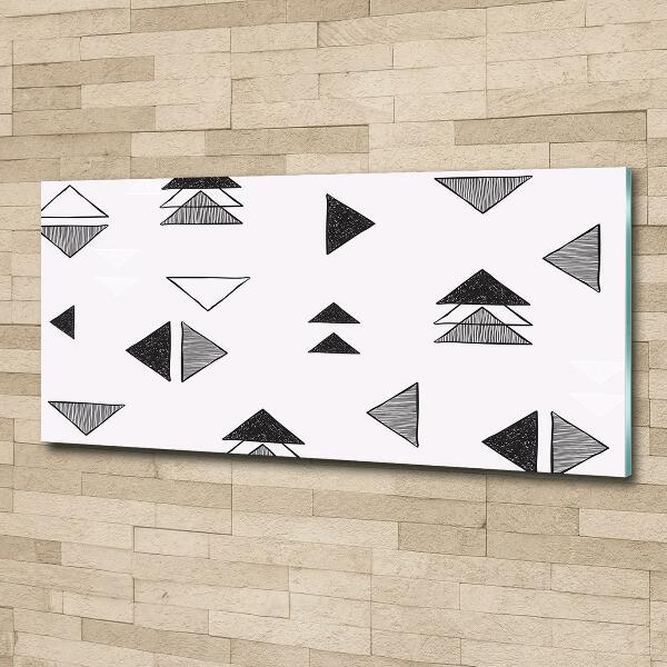 Glasbild Dreieckshintergrund