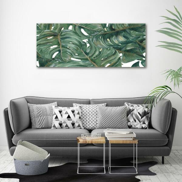 Glasbild Monstera