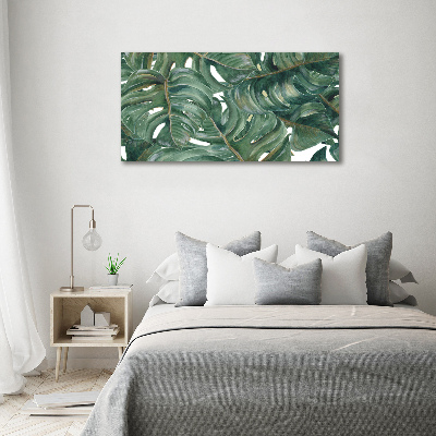 Glasbild Monstera
