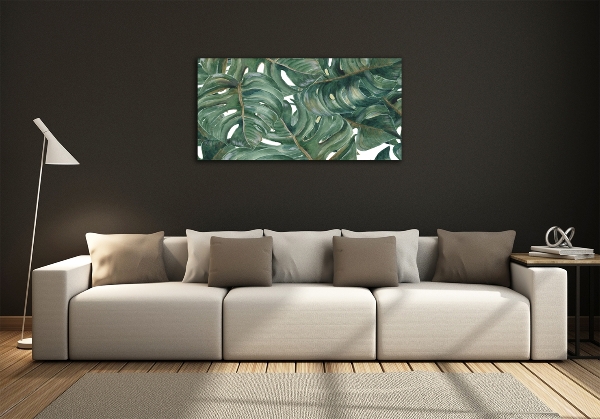 Glasbild Monstera
