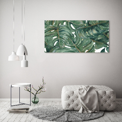 Glasbild Monstera