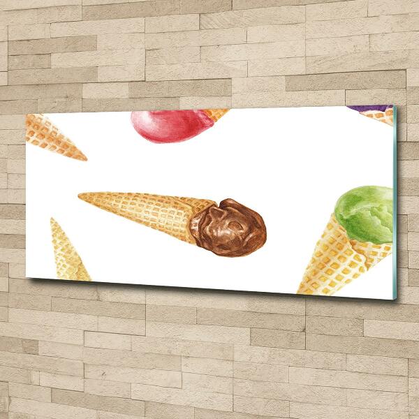 Foto glasbild Eiscreme