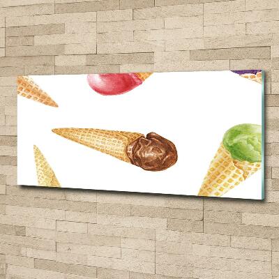 Foto glasbild Eiscreme