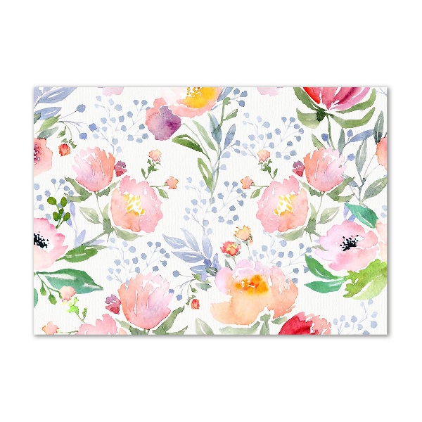 Foto glasbild Mohnblumen