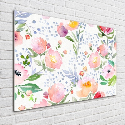 Foto glasbild Mohnblumen