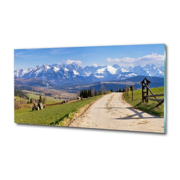 Foto glasbild Panorama der Tatra-Berge