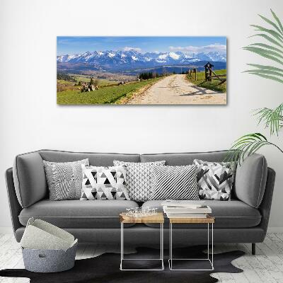 Foto glasbild Panorama der Tatra-Berge