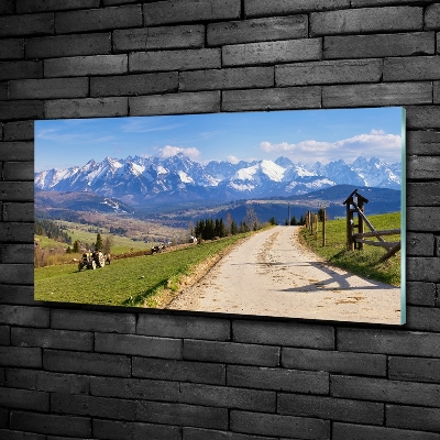Foto glasbild Panorama der Tatra-Berge