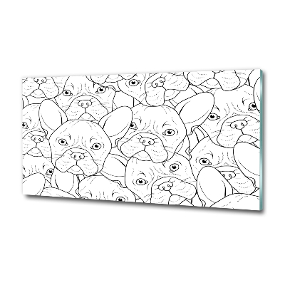 Glasbild Französische Bulldoggen
