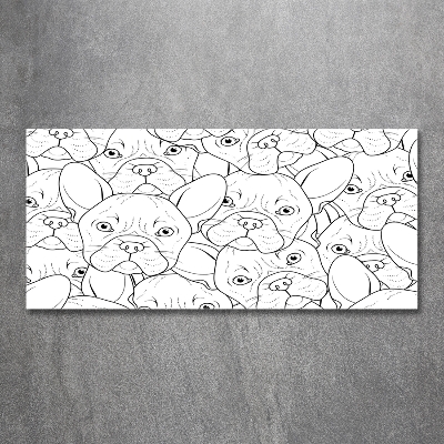 Glasbild Französische Bulldoggen