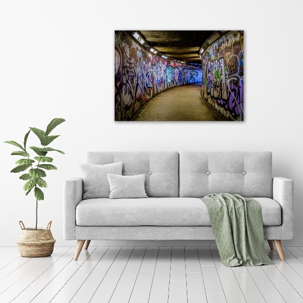 Bild auf glas Graffiti in der U-Bahn