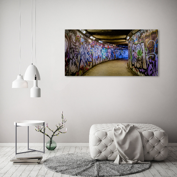 Bild auf glas Graffiti in der U-Bahn