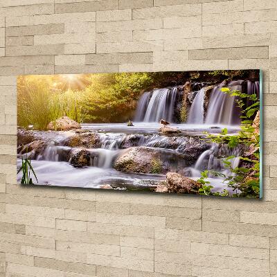 Foto glasbild Wasserfall