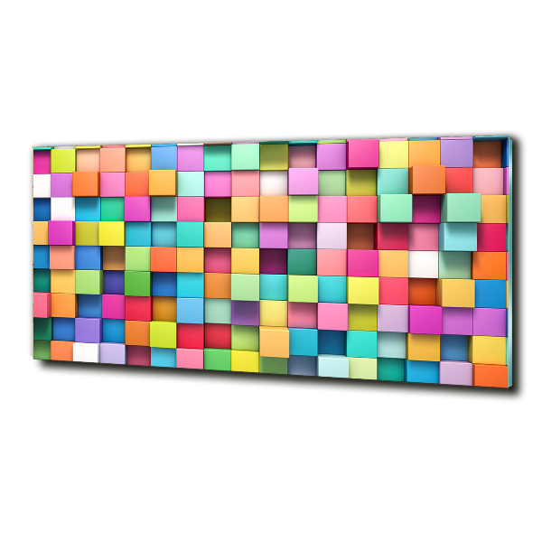 Glasbild Bunte Quadrate