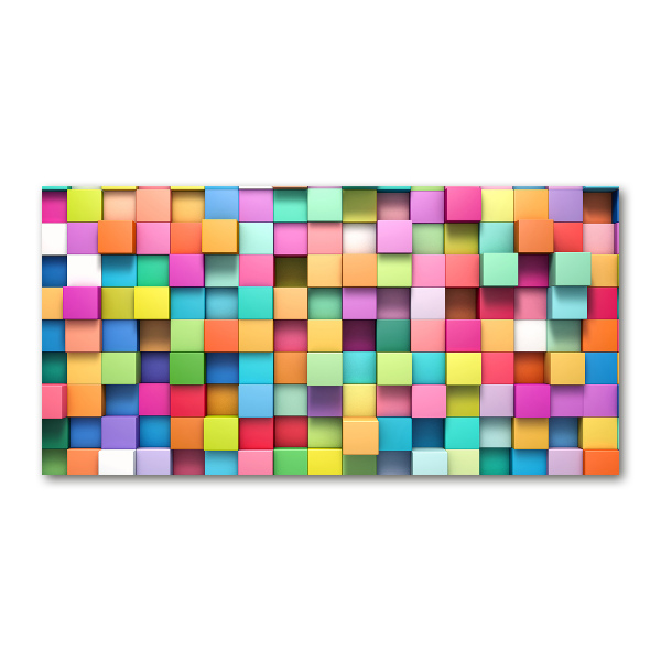 Glasbild Bunte Quadrate