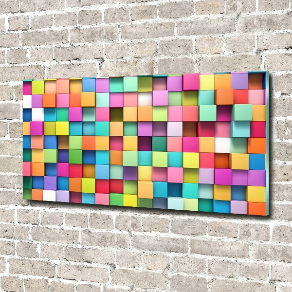 Glasbild Bunte Quadrate