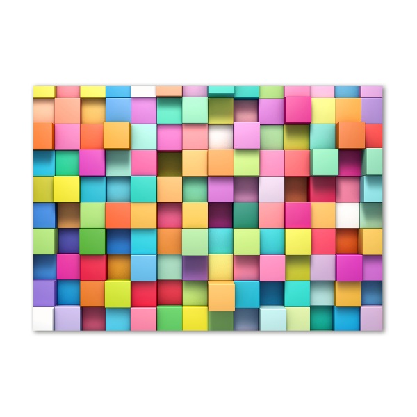 Glasbild Bunte Quadrate