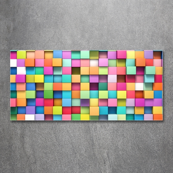 Glasbild Bunte Quadrate