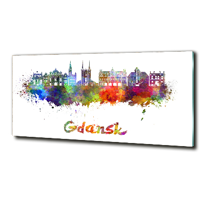 Foto glasbild Farbenfrohes Danzig