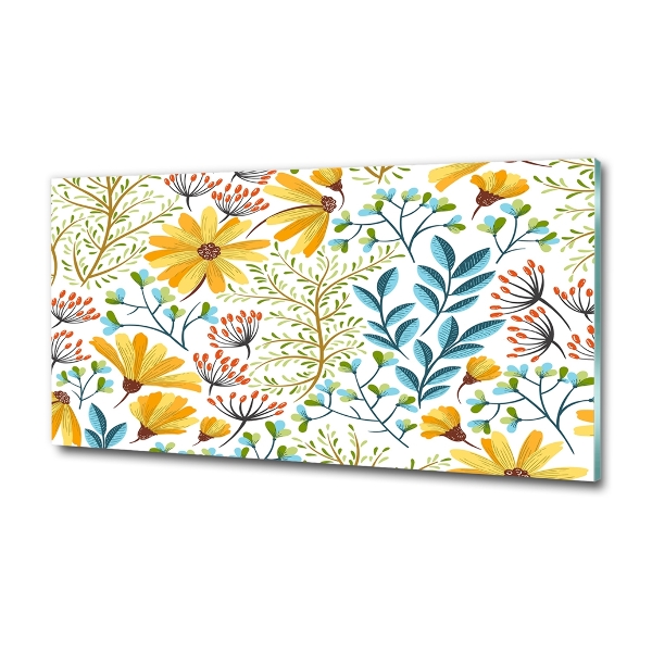 Foto glasbild Frühlingsblumen