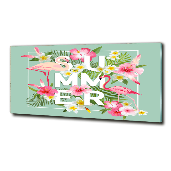 Bild auf glas Urlaub und Flamingos