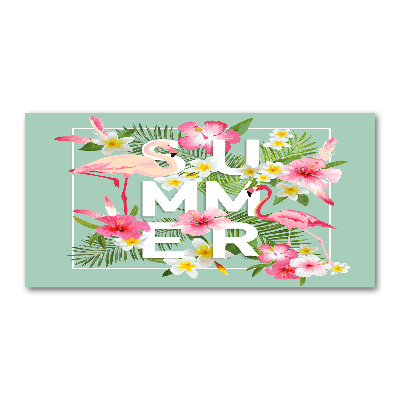 Bild auf glas Urlaub und Flamingos