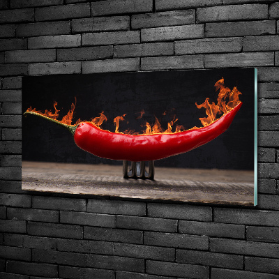 Foto glasbild Chili-Pfeffer