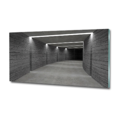 Foto glasbild Betontunnel
