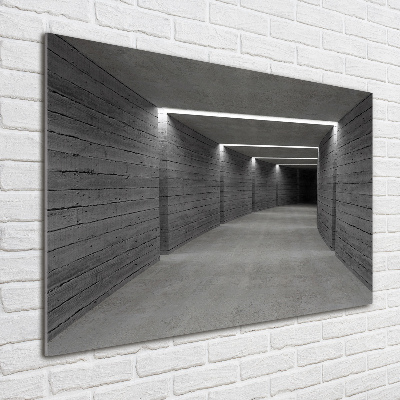 Foto glasbild Betontunnel
