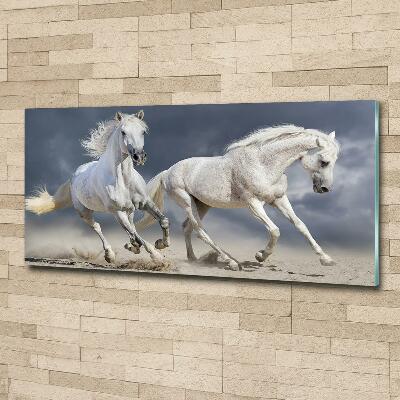 Glasbild Strand von White Horses