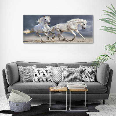 Glasbild Strand von White Horses